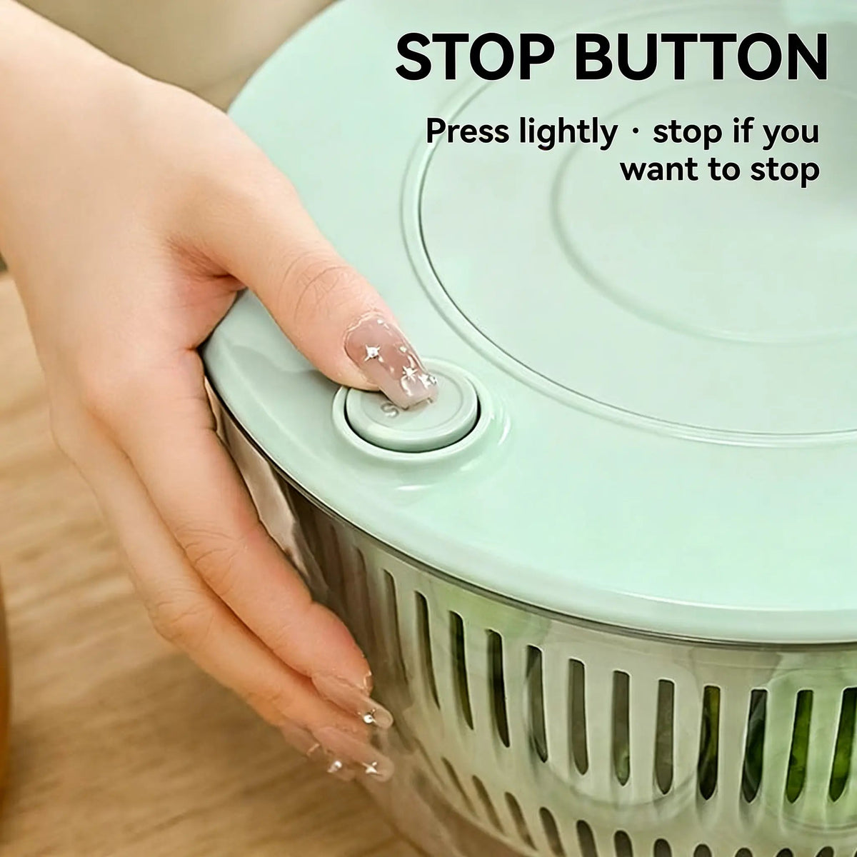 5.3 Qt Salad Spinner – 3-in-1 Vegetable Washer, 5-Blade Slicer, Strainer & Kitchen Prep Bowl
